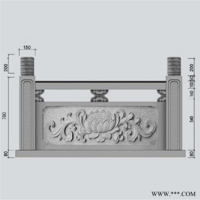 大理石石雕栏杆雕刻 大理石河道护栏多款 美丽石雕石栏杆图片