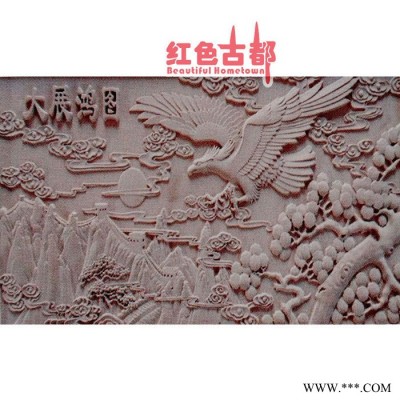 厂家订制 天然大理石 花岗岩雕刻画 万里长城图 大理石雕刻画